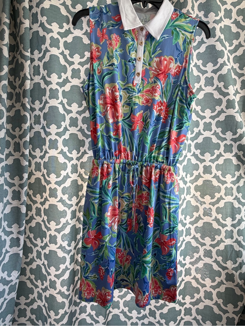Sleeveless Floral Polo Dress with UPF 50 Sun Protection NWT 🌷